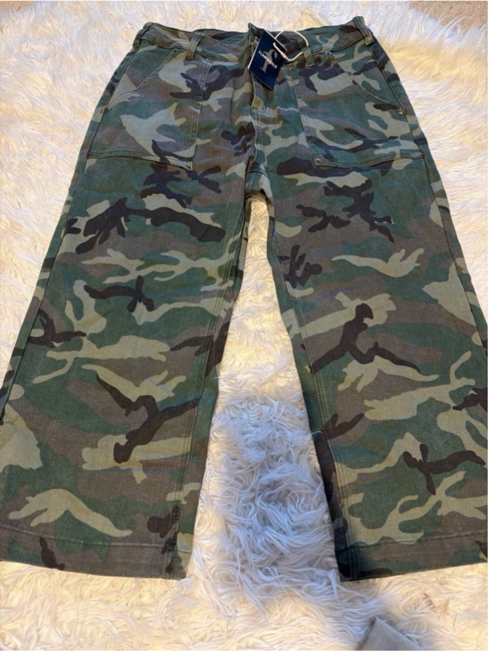Flamingals Mid Rise Wide Leg Pants for Women XL